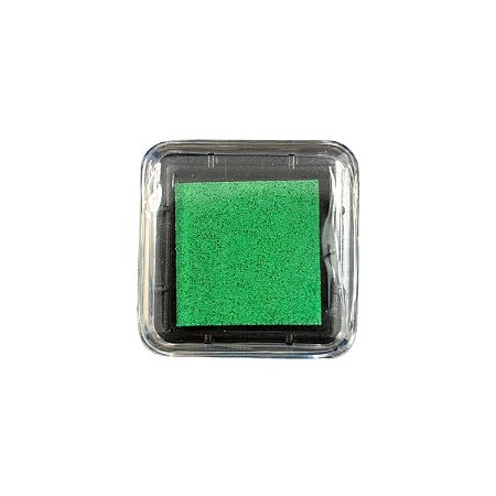 Almofada Para Carimbo em Plástico e Espuma - Carimbeira Verde - 3,5x3,5cm - 1 unidade - Rizzo