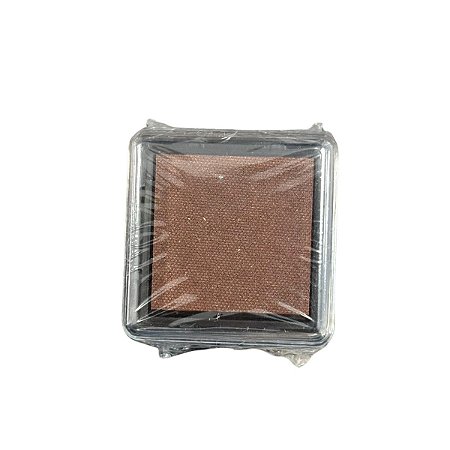 Almofada Para Carimbo em Plástico e Espuma - Carimbeira Marrom Queimado - 3,5x3,5cm - 1 unidade - Rizzo