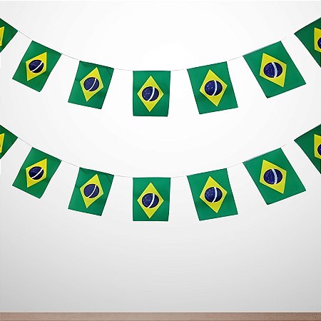 Varal Decorativo - Bandeira do Brasil - 4,5m - 1 unidade - Rizzo