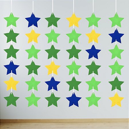 Cortina Decorativa - Estrela Brasil - 8,5x8,5cm - 1 unidade - Cromus - Rizzo