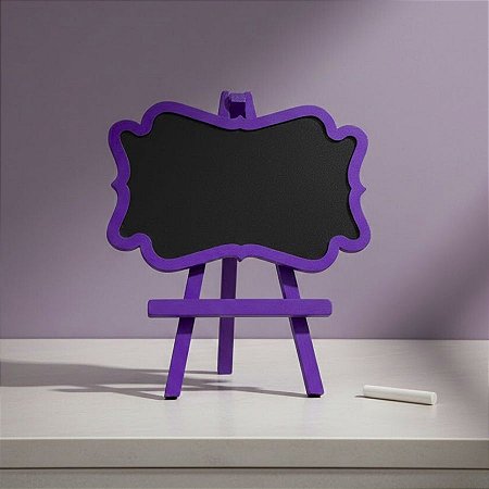 Lousa Decorativa em MDF - Arabesco Roxo - 24x20cm - 1 unidade - Rizzo