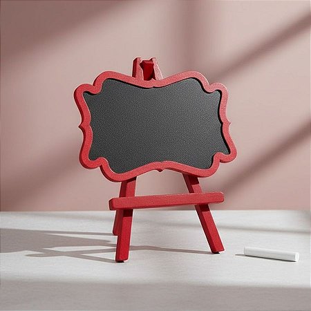 Lousa Decorativa em MDF - Arabesco Vermelho - 24x20cm - 1 unidade - Rizzo