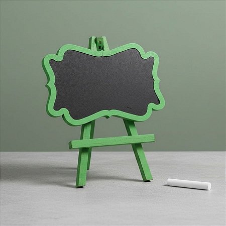 Lousa Decorativa em MDF - Arabesco Verde Claro - 24x20cm - 1 unidade - Rizzo