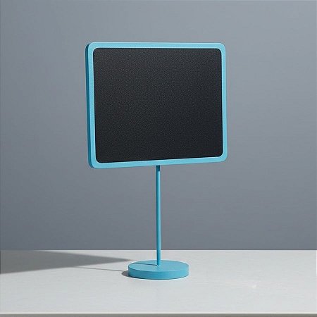 Lousa Decorativa em MDF com Apoio - Azul Claro - 28x20cm - 1 unidade - Rizzo