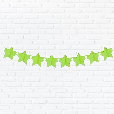 Faixa Decorativa - Estrela Verde 3D - 3,6m - 1 unidade - Cromus - Rizzo