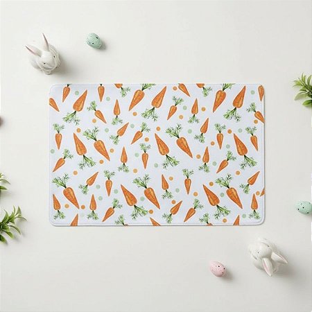 Jogo Americano Retangular de Páscoa - Cenourinhas - 28x43cm - 1 unidade - Rizzo