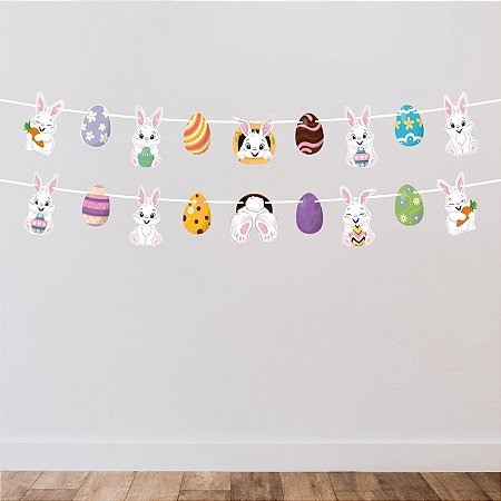 Faixa Decorativa de Páscoa - Personagens - 82x16,5cm - 1 unidade - Regina - Rizzo