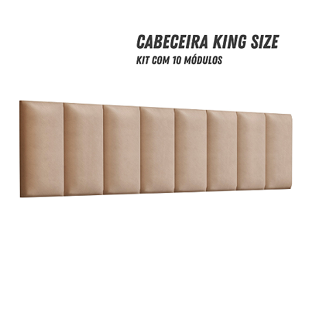 Kit 10 Módulos Adesivos Cabeceira Cama King 200x45cm - E-NOVA MÓVEIS