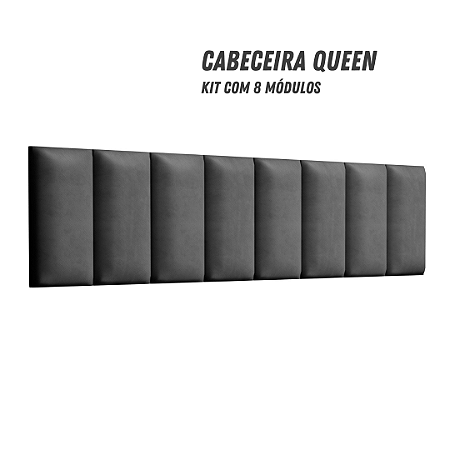 Kit 8 Módulos Adesivos Cabeceira Cama Queen 160x45cm - E-NOVA MÓVEIS