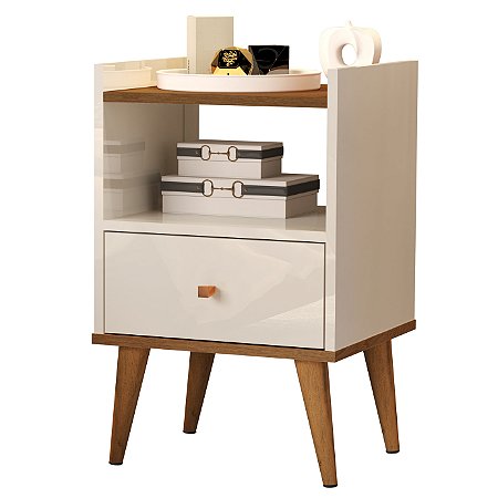 Mesa de Cabeceira Com Gaveta Quarto Retrô