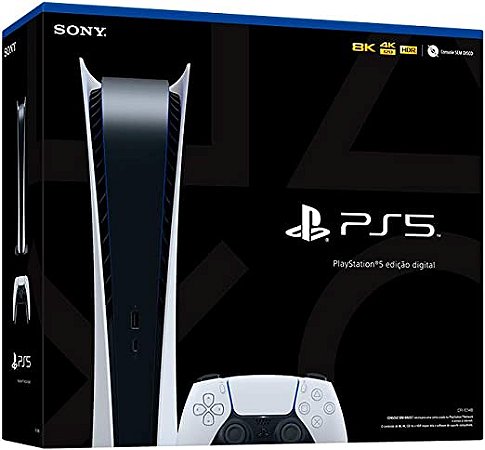 Console Sony PlayStation®5 825GB Digital cor branco e preto