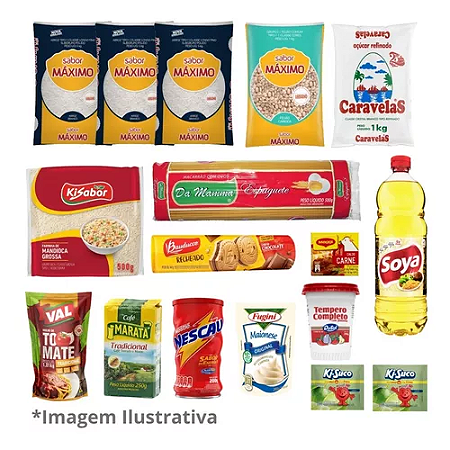 Cesta Básica de Alimentos Completa - 17 Itens