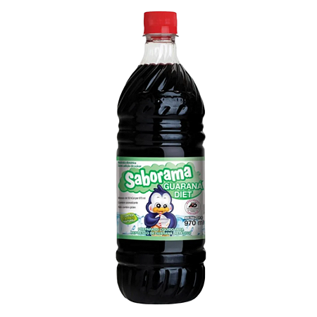 Guaraná Zero Açucar xarope concentrado Saborama 970ml