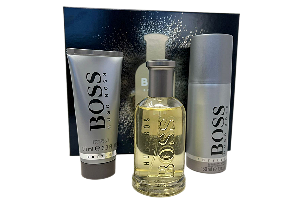 KIT BOSS BOTTLED EDT 100 ML+ Deo 150ml + Gel Douche 100ml