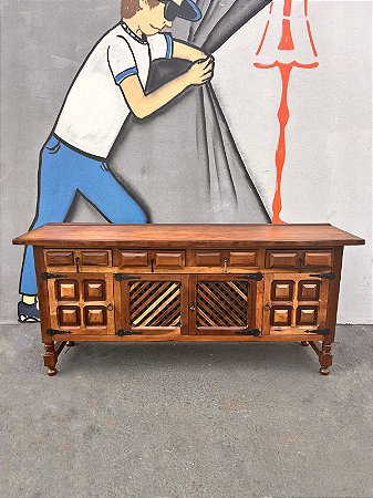 Buffet Rústico de Madeira Maciça