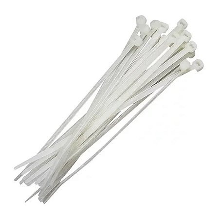 Abraçadeira Nylon 100x2.5 Branca com 100 peças