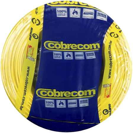 Cabo Flexível 4,00mm Amarelo - Cobrecom