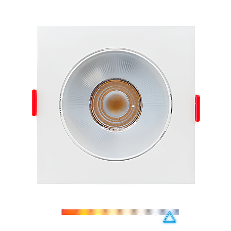 Spot LED de Embutir Quadrado 5W 350lm 6500K Luz Fria – Opus