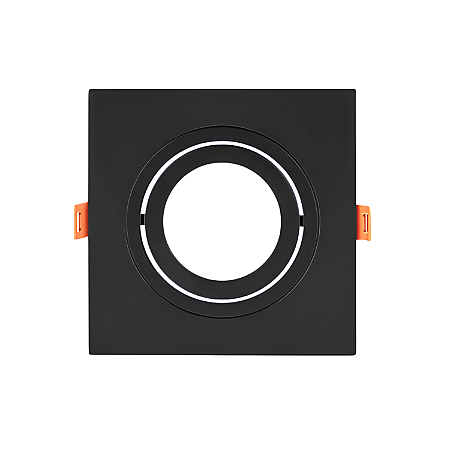 Spot de Embutir Quadrado Face Plana MR11 GU10 – Preto Opus