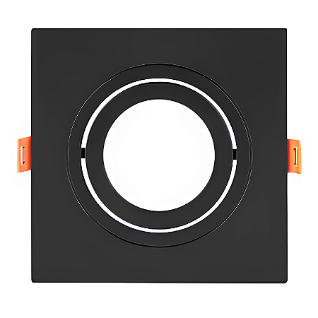 Spot de Embutir Quadrado Face Plana Direcionável PAR20 E27 – Preto - Pix