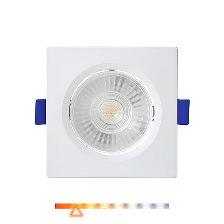 Spot LED de Embutir Quadrado 3W 200lm 3000K Luz Quente Direcionável - Foxlux