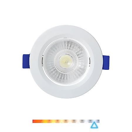 Spot LED de Embutir Redondo 3W 200lm 6500K Luz Fria  Direcionável - Foxlux