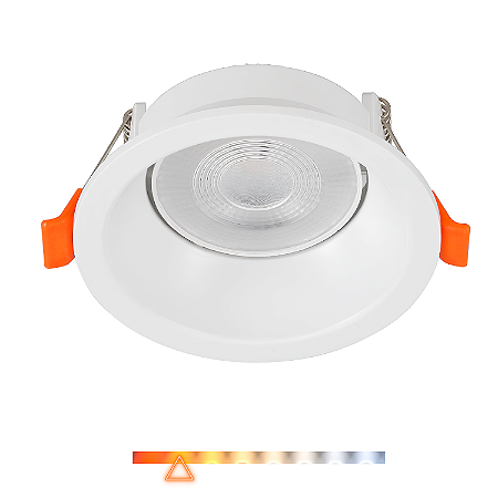Spot LED de Embutir Prati Redondo Recuado Antiofuscante 5W 425lm 3000K  - Gaya