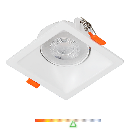 Spot LED de Embutir Prati Quadrado Recuado Antiofuscante 5W 425lm 4000K  - Gaya