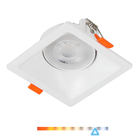 Spot LED de Embutir Prati Quadrado Recuado Antiofuscante 5W 425lm 6000K  - Gaya