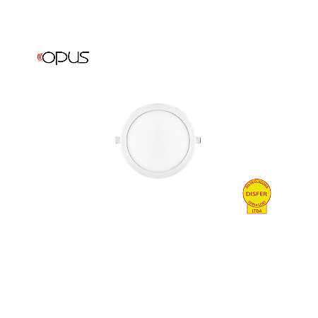 Painel LED de Embutir Redondo 8W 3000K 490lm - Opus HM DL R13