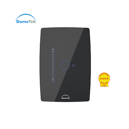 Interruptor Inteligente Dimmer 1 PAD para Lâmpadas Slide Touch Wifi 4x2 Preto - Dometek