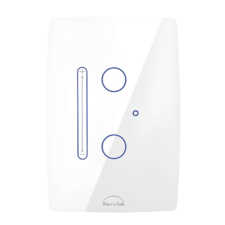 Interruptor Inteligente Dimmer 2 PADs para Lâmpadas Slide Touch Wifi 4x2 Branco - Dometek