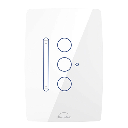 Interruptor Inteligente Dimmer 3 PADs para Lâmpadas Slide Touch Wifi 4x2 Branco- Dometek