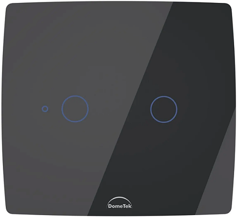 Interruptor Inteligente 2 PADs Wifi 4x4 Preto - Dometek