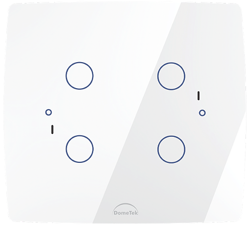 Interruptor Inteligente 4 PADs Wifi 4x4 Branco- Dometek