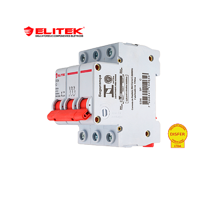 Disjuntor Tripolar DIN 20A - Elitek