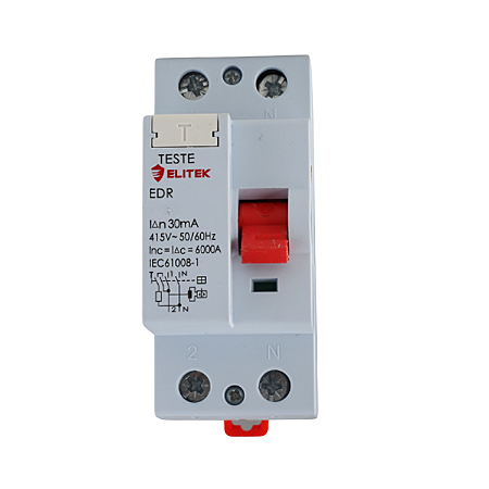 DR - Interruptor Diferencial Residual Bipolar 63A 30mA 6kA - Elitek