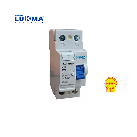 DR - Interruptor Diferencial Residual Bipolar 63A 30mA 6kA - Lukma