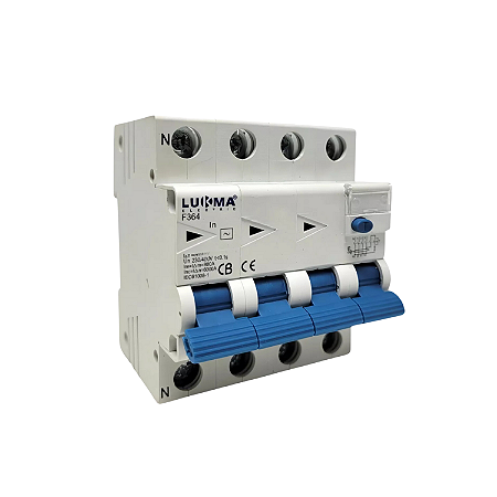 DR - Interruptor Diferencial Residual Tetrapolar 100A 30mA 6kA - Lukma