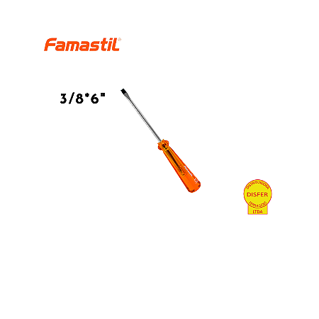 Chave de Fenda Cromo Vanádio Imantada 3/8x6" - 10x150mm - Famastil