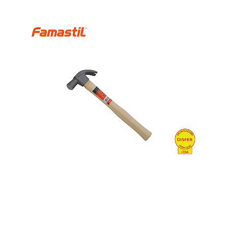 Martelo de Unha 27mm Tamboreado Cabo Madeira - Famastil