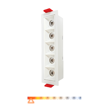 Spot de Embutir Focco Antiofuscante 5 Leds 10W 2700K 760lm - Gaya