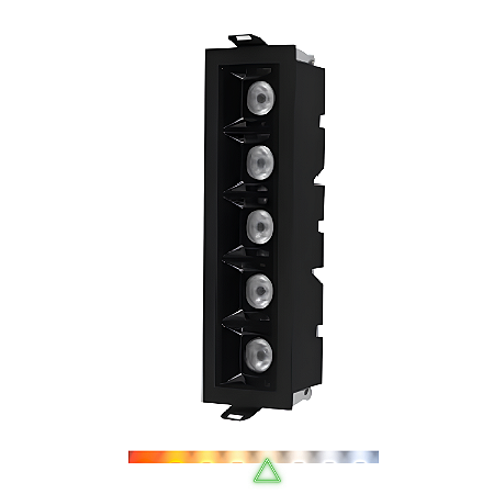 Spot de Embutir Focco Antiofuscante 5 Leds 10W 4000K 760lm Preto - Gaya