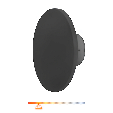 Arandela LED Eclipse 12W 3000K 1100lm Preta - Opus