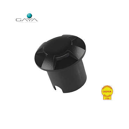 Embutido de Solo Balizador Trevo 4 Fachos 1W 3000K 70lm IP67 Preto - Gaya