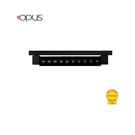 Luminária de Trilho Eletrificado FOCO Direcionável 34cm 20W 3000K 1480lm Preto - Opus
