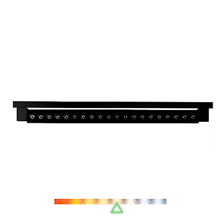 Luminária de Trilho Eletrificado FOCO Direcionável 60cm 30W 4000K 2220lm Preto - Opus