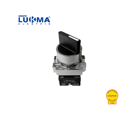 Chave Seletora Metálica 2 Posições com Retorno 1NA - Lukma BD41