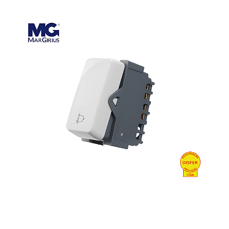 Módulo Pulsador Campainha Linha B3 Branco - Margirius