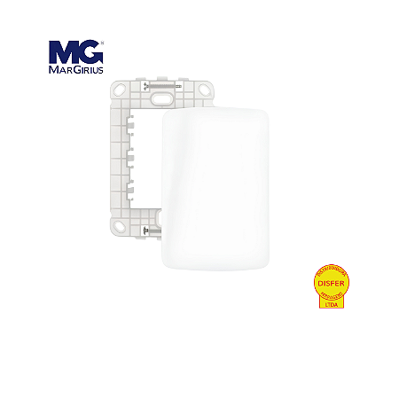 Placa Cega 4x2 + Suporte Linha B3 Branca - Margirius